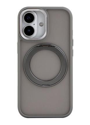 Чохол tpu+pc mag 360 spin case для iphone 16 grey