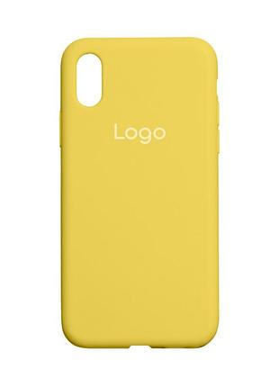 Чохол silicone case full size (aa) для iphone x/xs 50.canary yellow