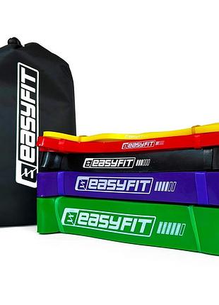 Резинка для подтягиваний easyfit 1-65 кг набор 5 шт эспандер петля для фитнеса (ef-1655s)