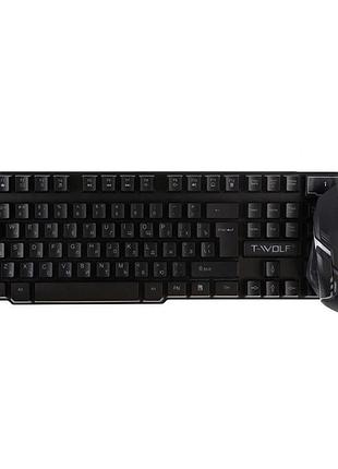 Клавиатура и мышь twolf tf200 черный