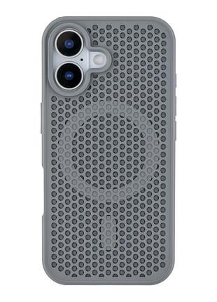 Чохол tpu+pc aerocool with magsafe для iphone 16 grey