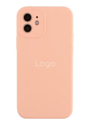 Чохол silicone case full size with frame для iphone 12 67.grapefruit