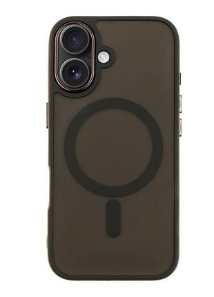 Чохол tpu+pc space magnetic color with magsafe для iphone 16 black