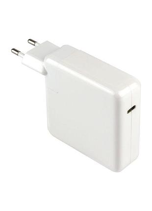 Мережевий зарядний пристрій macbook usb-c pd87w no logo білий