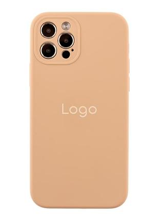 Чохол silicone case full size with frame для iphone 12 pro max 92.desert gold