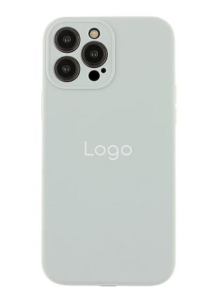 Чохол silicone case full size with frame для iphone 13 pro max 26.mist blue