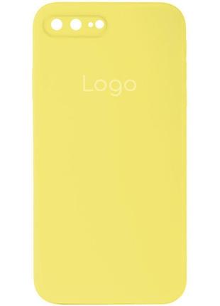 Чохол silicone case square full camera для iphone 7 plus/8 plus 51.mellow yellow
