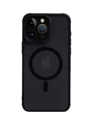 Чохол tpu+pc anti drop full camera with magsafe для iphone 14 pro max black