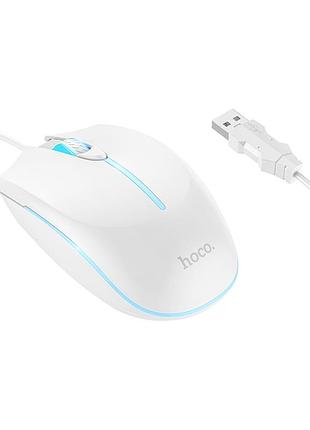 Usb миша iгрова hoco gm37 wonderful gaming luminous білий