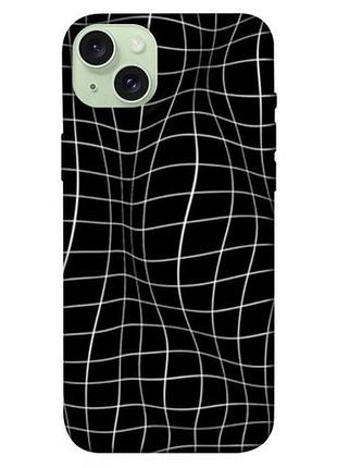 Чехол blex с картинкой warped grid для apple iphone 15 plus (6.7")