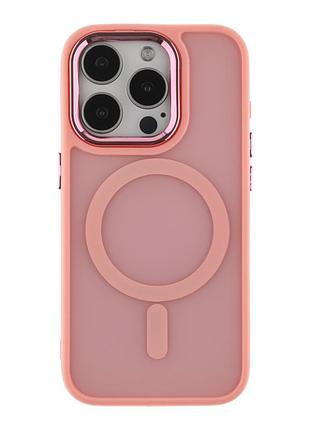 Чохол tpu+pc space magnetic color with magsafe для iphone 15 pro max pink