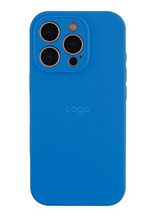 Чохол silicone case full size with frame для iphone 16 pro 03.royal blue