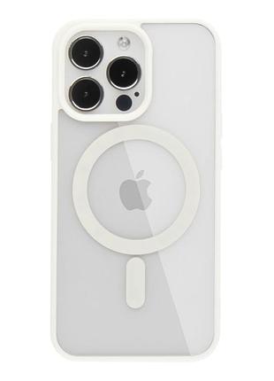 Чохол new tpu color with magsafe для iphone 12 pro max white