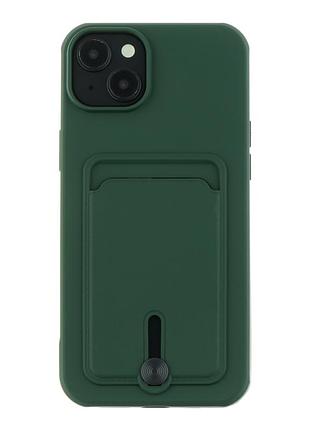 Чохол tpu colorfull pocket card для iphone 15 plus atrovirens