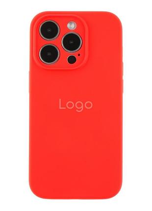Чохол silicone case full size with frame для iphone 14 pro max 14.red