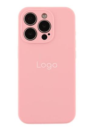 Чохол silicone case full size with frame для iphone 15 pro max 06.light pink