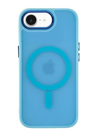 Чохол tpu+pc space magnetic color with magsafe для iphone 17e/16e blue