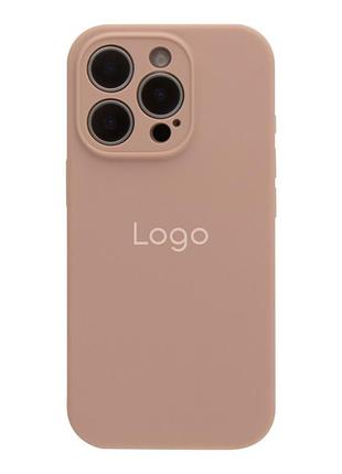 Чохол silicone case full size with frame для iphone 16 pro 19.pink sand
