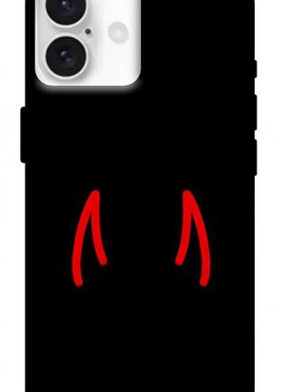 Чохол blex з картинкою red horns для apple iphone 16 (6.1")