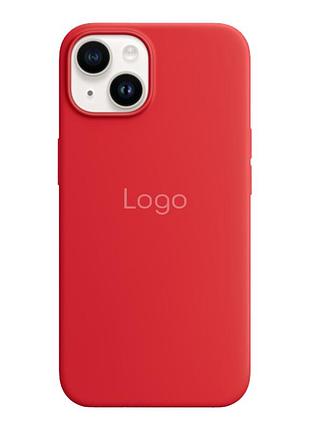 Чохол silicone case with magsafe для iphone 14 plus red