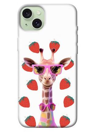 Чехол blex с картинкой fantasy fauna 6 для apple iphone 15 plus (6.7")
