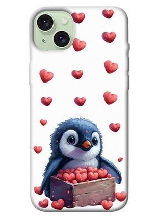 Чехол blex с картинкой animals love 5 для apple iphone 15 plus (6.7")