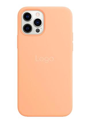 Чохол silicone case with magsafe для iphone 12 pro max cantaloupe