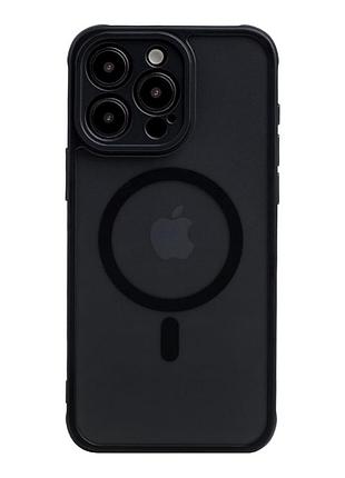 Чохол tpu+pc anti drop full camera with magsafe для iphone 15 pro max black
