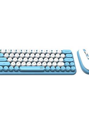 Беспроводная клавиатура и мышь fantech go wk896 синий