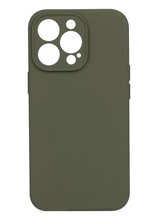 Чохол silicone case full camera no logo для iphone 13 pro max 35.dark olive