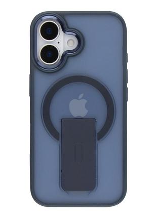 Чохол tpu+pc flexguard magnetic ring stand для iphone 16 blue