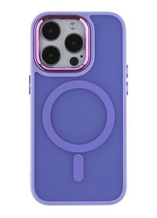 Чохол tpu+pc space magnetic color with magsafe для iphone 13 pro max purple