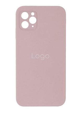 Чохол silicone case square full camera для iphone 11 pro max 19.pink sand