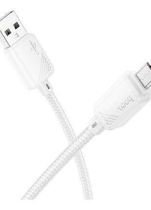 Кабель usb hoco x113 micro 2.4a белый