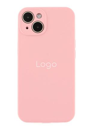 Чохол silicone case full size with frame для iphone 13 06.light pink