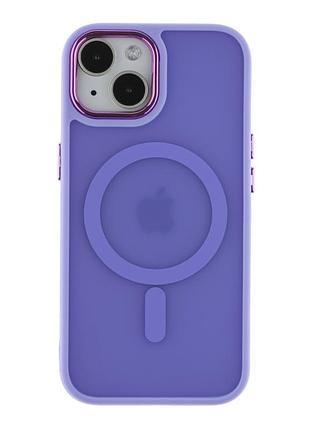 Чохол tpu+pc space magnetic color with magsafe для iphone 15 purple