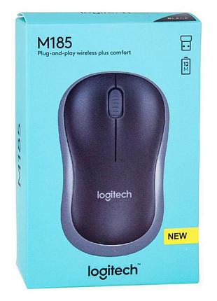 Wireless мышь logitech m185 черный