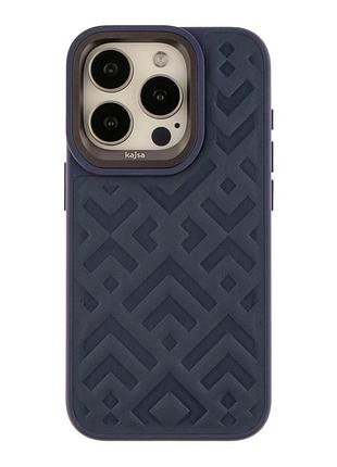 Чохол kajsa briquette collection rhombus для iphone 15 pro blue