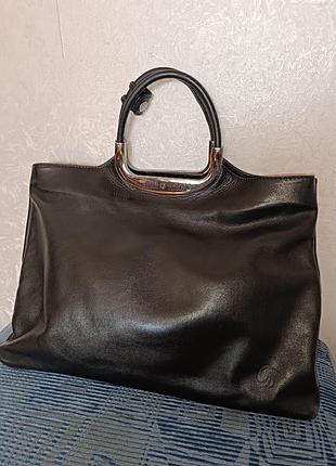 Кожаная итальянская сумка gilda tonelli (made in italy)