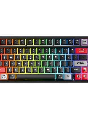 Клавиатура игровая беспроводная fantech atom pro79 mk917 blue switch черный