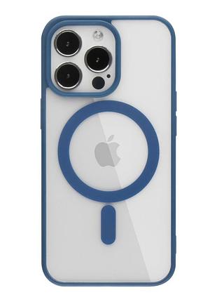 Чохол new tpu color with magsafe для iphone 15 pro navy blue