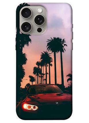 Чехол blex с картинкой bmw at sunset для apple iphone 15 pro max (6.7")