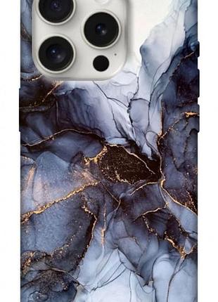 Чехол blex с картинкой черно-белый мрамор для apple iphone 16 pro (6.3")