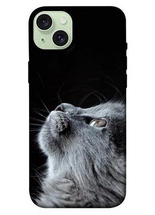 Чохол blex з картинкою cute cat для apple iphone 15 plus (6.7")