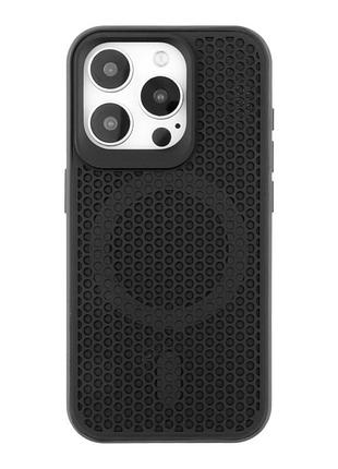 Чохол tpu+pc aerocool with magsafe для iphone 15 pro black