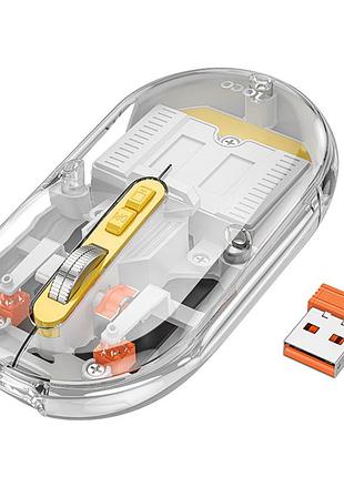Бездротова миша hoco gm35 general dual-mode silent (battery version) сірий