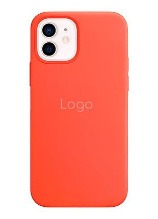 Чохол silicone case with magsafe для iphone 12/12 pro electric orange