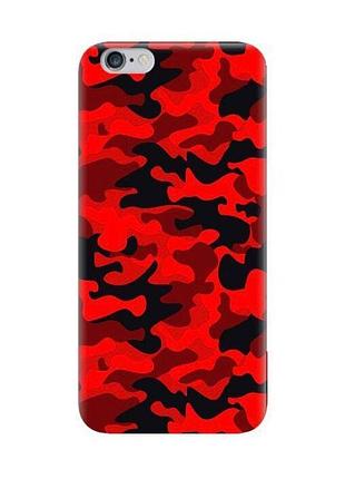 Чехол blex с уникальным дизайном для iphone 6.iphone 6s с принтом «красно-черный камуфляж»
