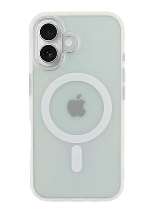 Чохол tpu+pc goldencis matte with magsafe для iphone 16 white