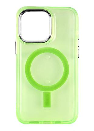 Чохол tpu lollipop with magsafe для iphone 14 light green